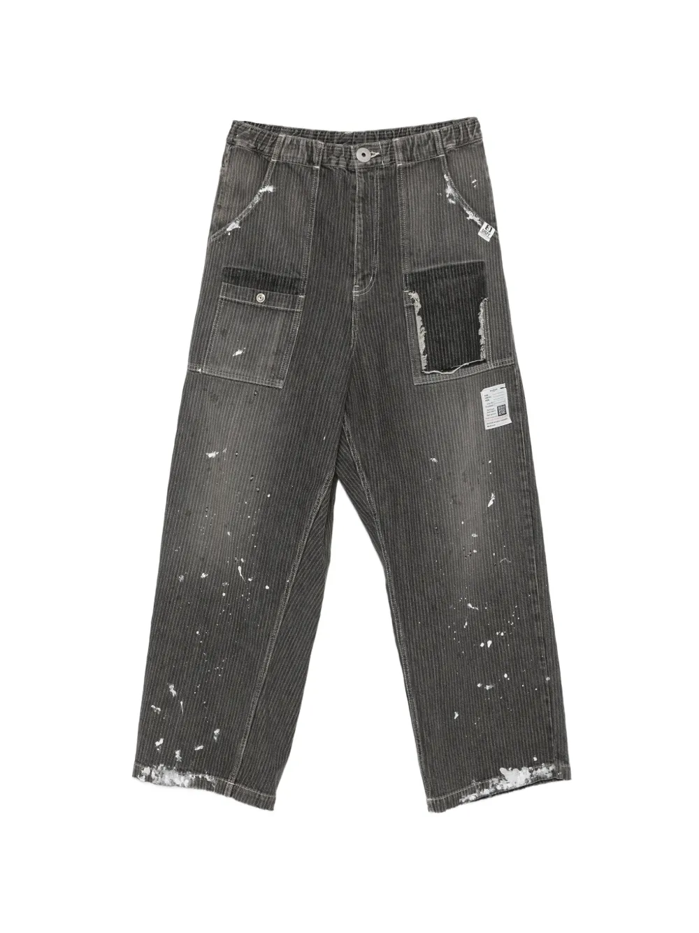Maison MIHARA YASUHIRO 페인트 스플래터 디스트레스드 진 | 그레이 | Image 1