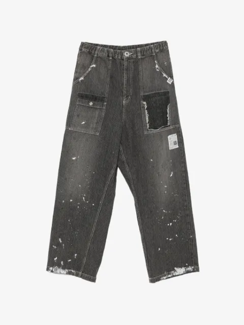 Maison MIHARA YASUHIRO paint-splatter distressed jeans