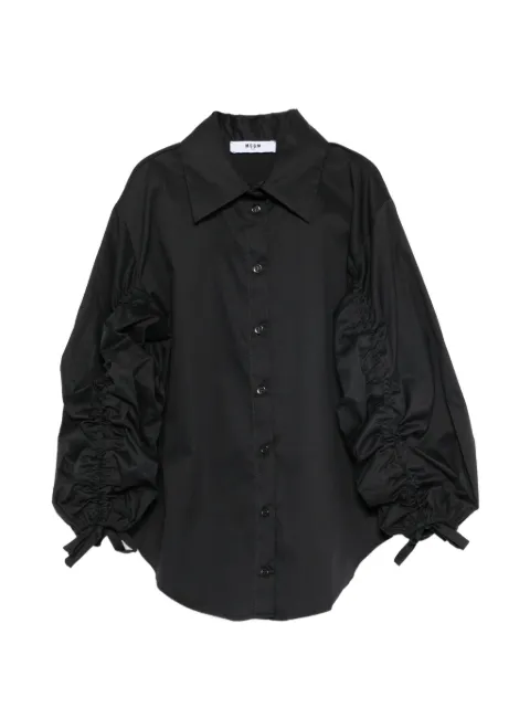 MSGM Kids ruched-sleeve shirt