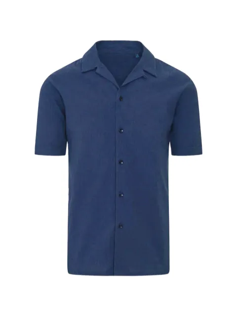 PATRICK ASSARAF seersucker-textured short-sleeve shirt