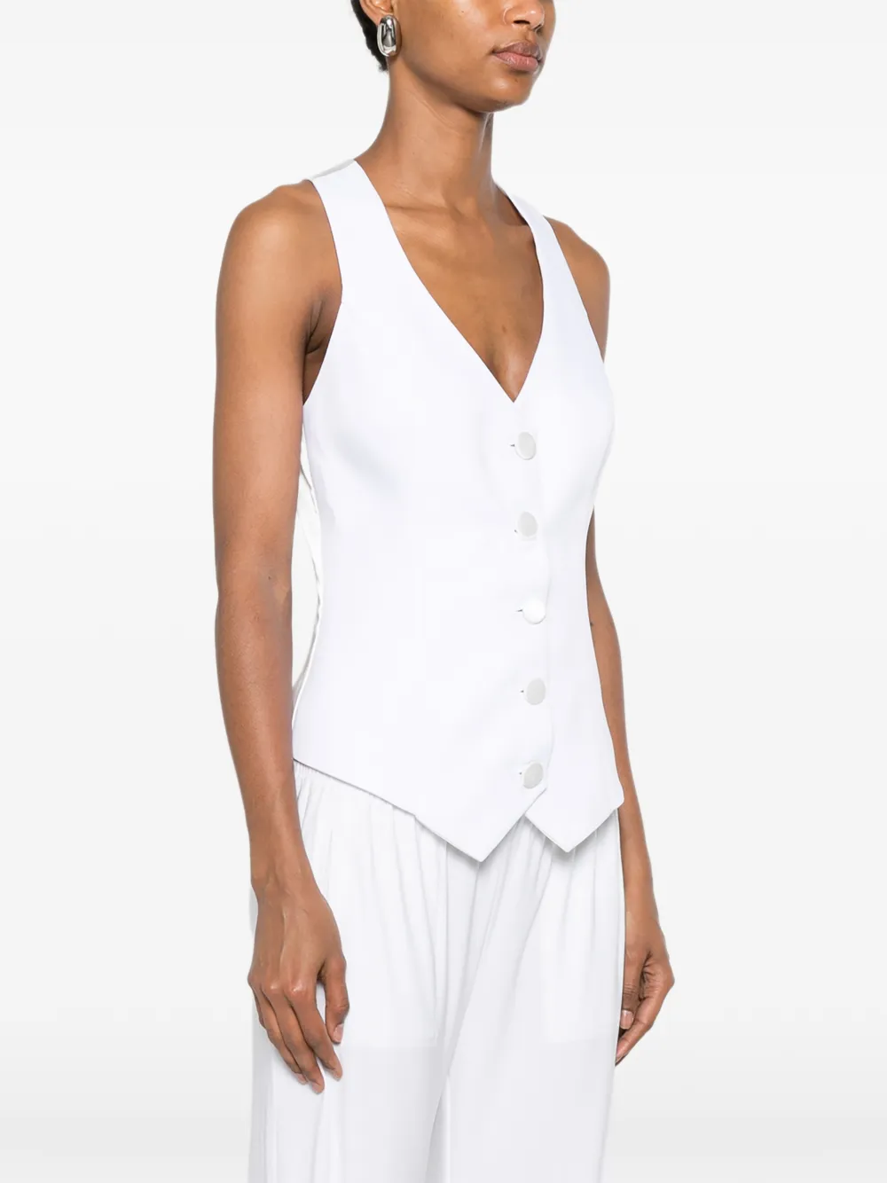 MITILIANE COUTURE Gilet met knopen Wit