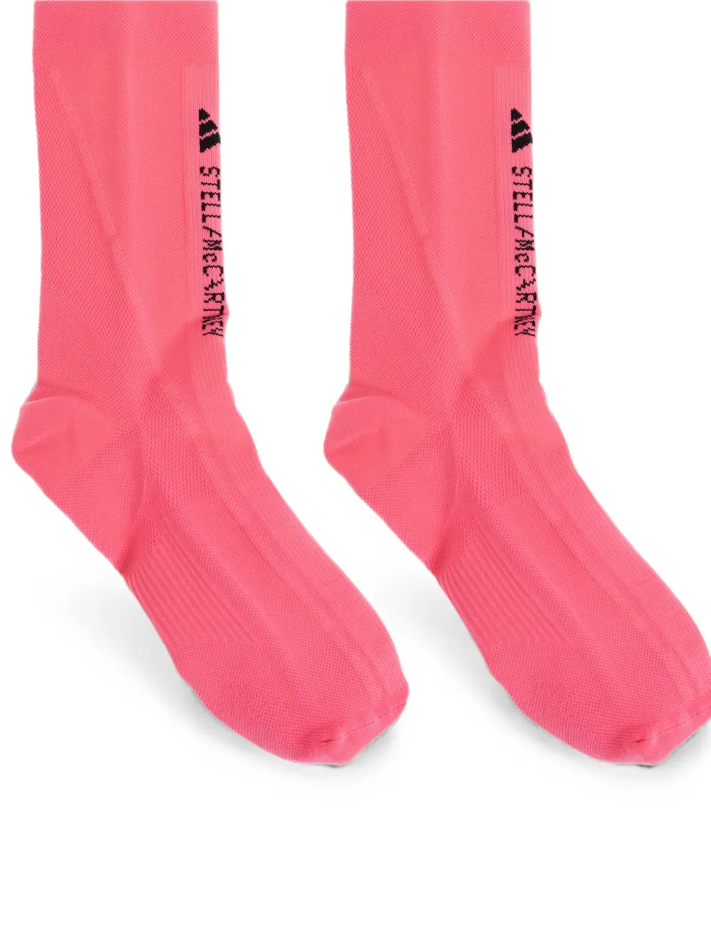 adidas by Stella McCartney Ribgebreide sokken met logoprint Roze