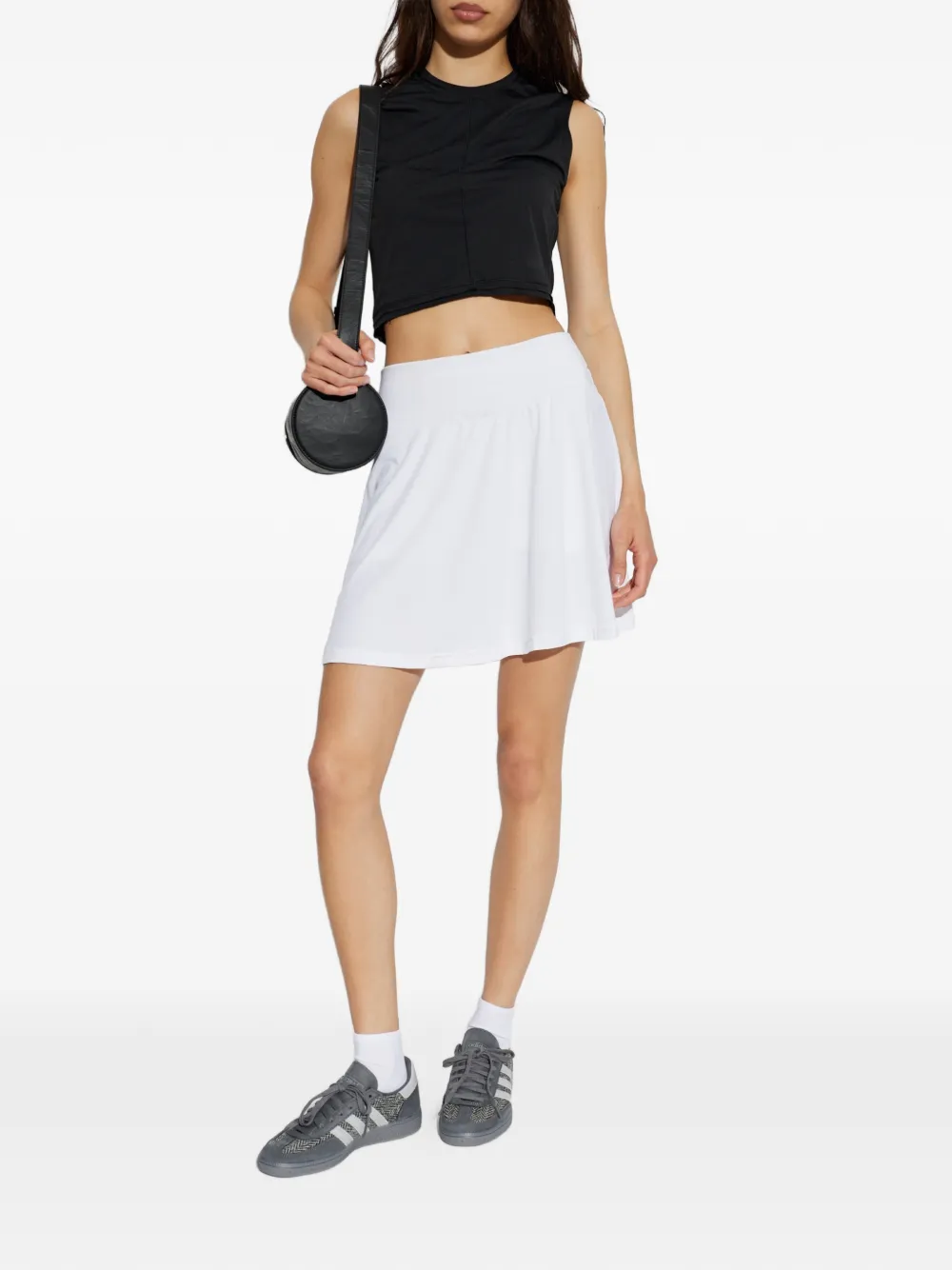 adidas Mini-skort met geperforeerd detail Wit