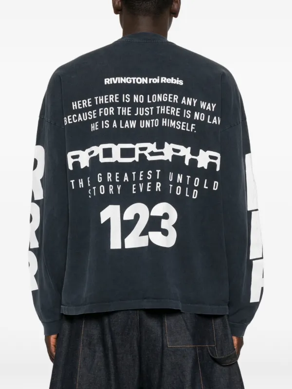 RIVINGTON ROI REBIS graphic-print long-sleeve T-shirt | Black