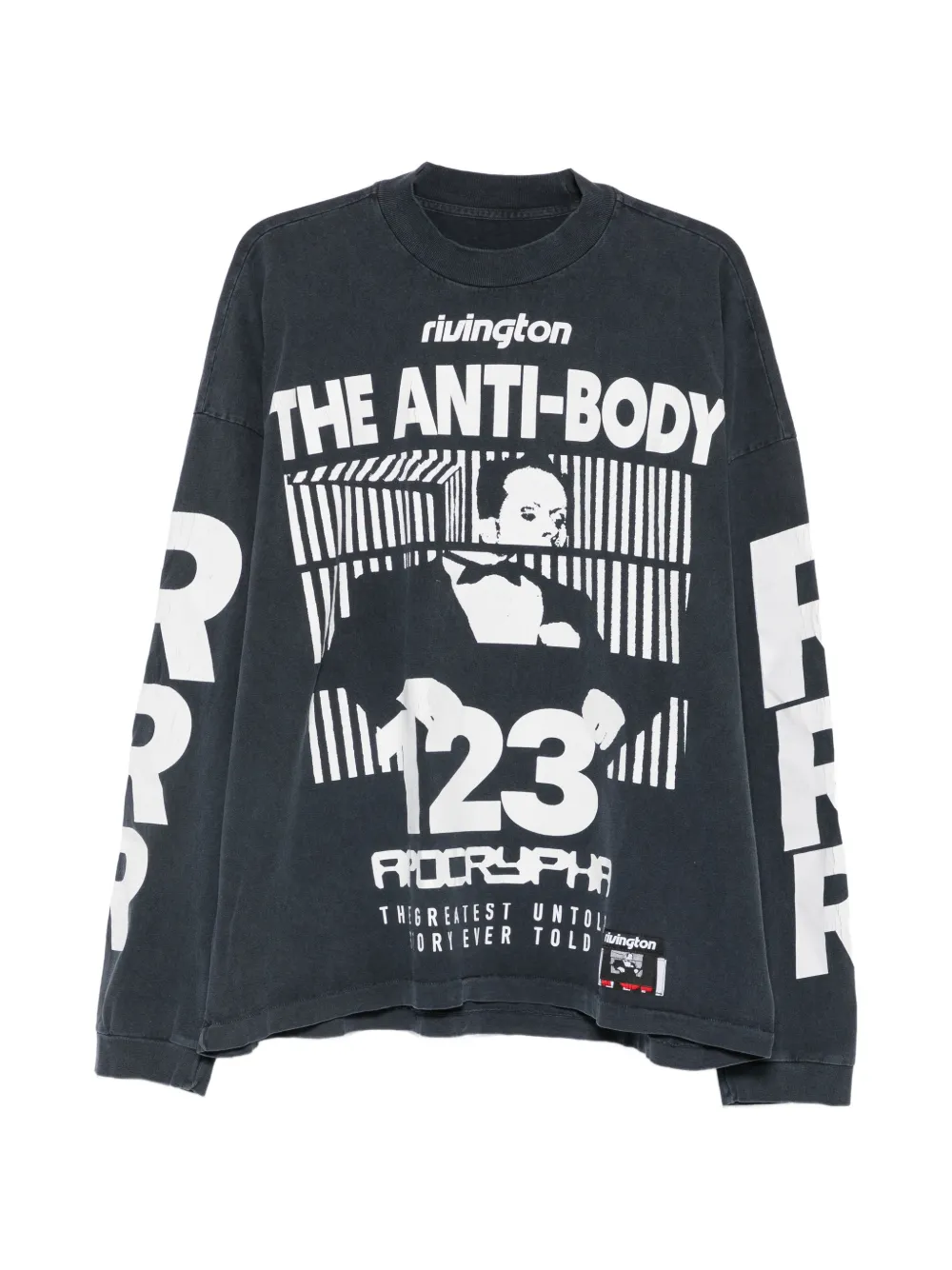 RIVINGTON ROI REBIS graphic-print long-sleeve T-shirt - Nero