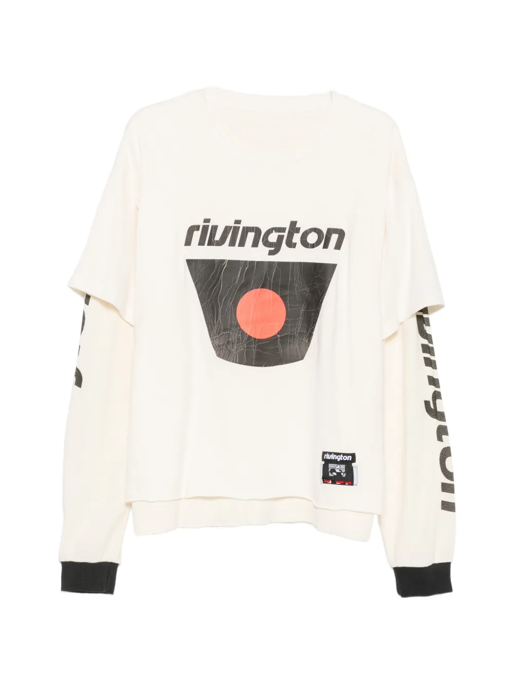 RIVINGTON ROI REBIS layered-design graphic-print sweater - Black
