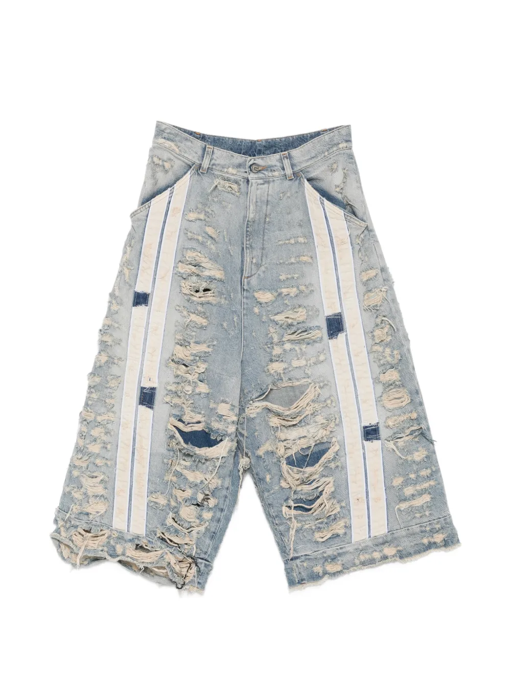 RIVINGTON ROI REBIS distressed panelled jeans - Blu