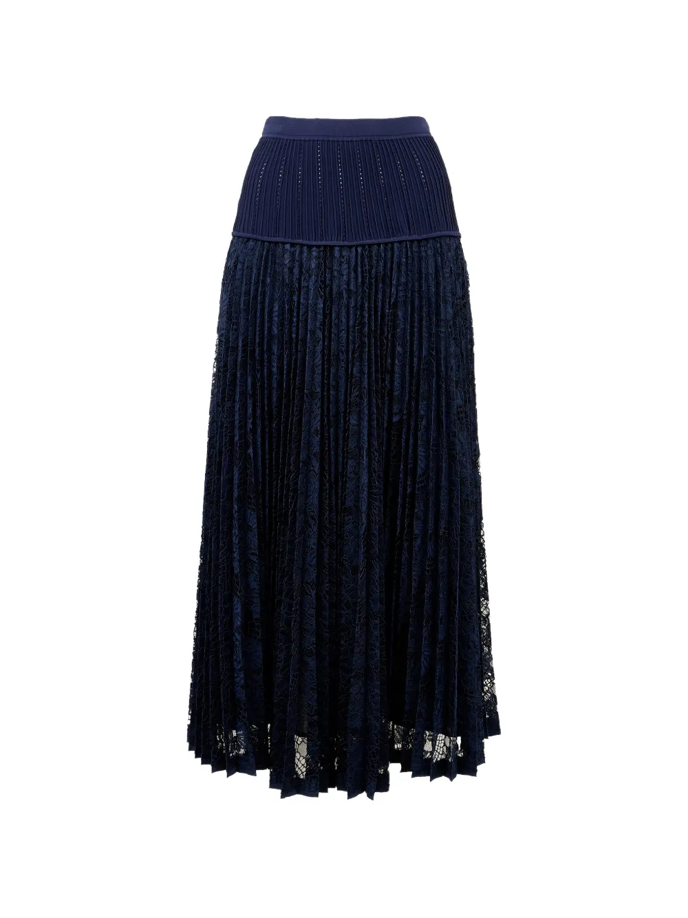 Simkhai Verona lace-pleated skirt - Blau