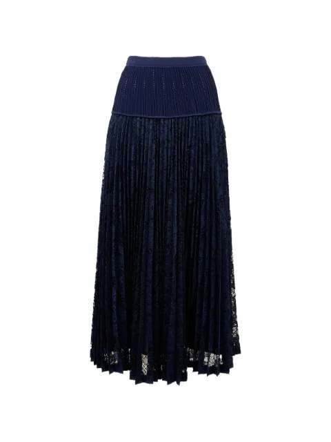 Simkhai Verona lace-pleated skirt