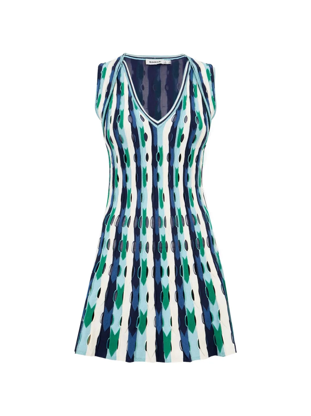 Simkhai Langley pointelle-knit mini dress - Blu