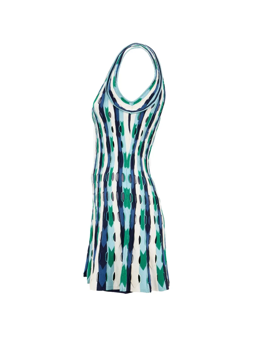 SIMKHAI Langley pointelle gebreide mini-jurk Blauw