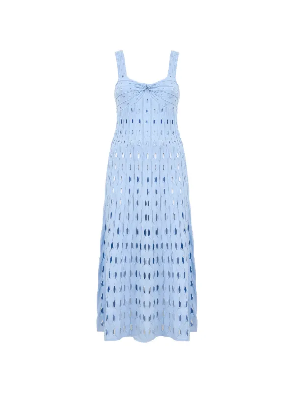cut out knit midi dress Jess Halter Knit Cutout Midi Dress