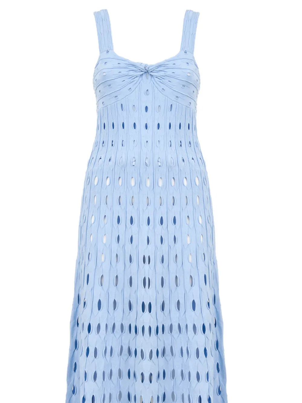 SIMKHAI Christina gebreide midi-jurk met uitgesneden details Blauw