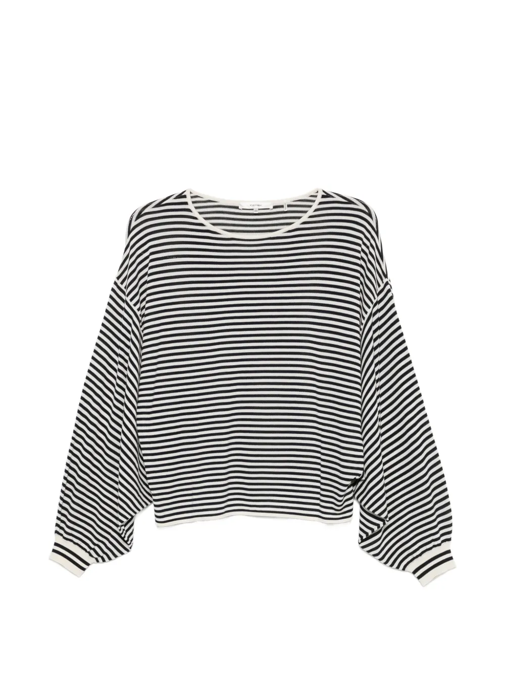 FRAME striped balloon-sleeve sweater - Bianco