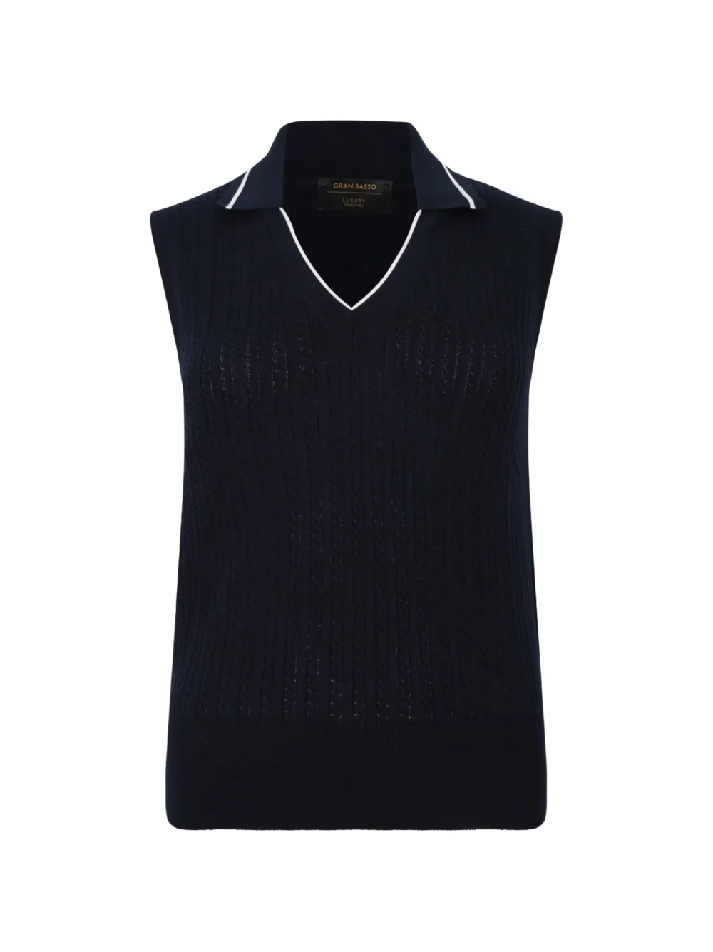 Gran Sasso cable-knit sleeveless sweater - Blu