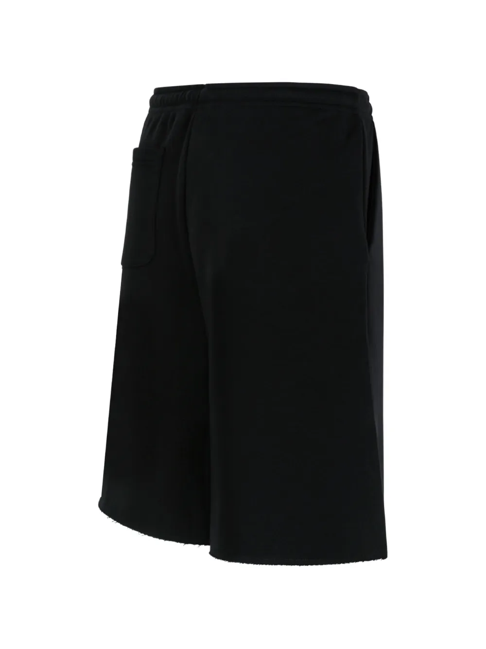 Douuod Shorts met logoprint en gerafelde afwerking Zwart