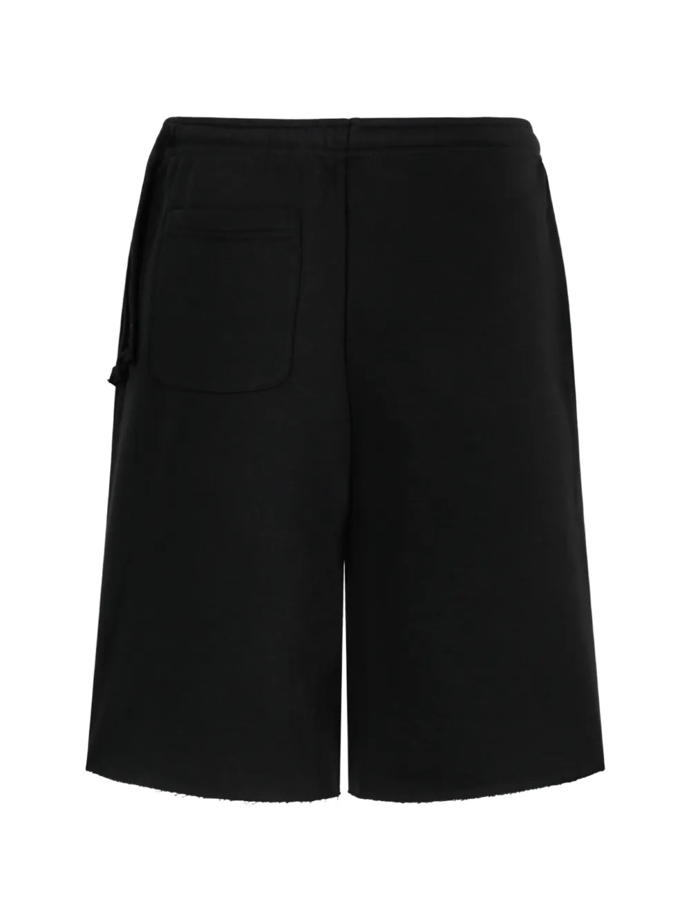 Douuod Shorts met logoprint en gerafelde afwerking Zwart