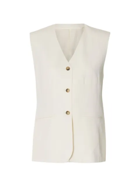 SELECTED button-up sleeveless waistcoat
