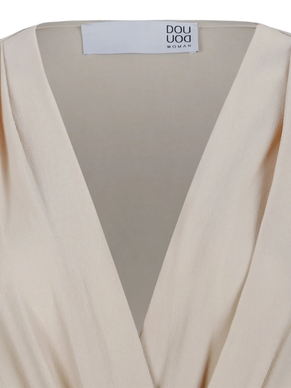 Douuod Jurk met gesmockt detail Beige