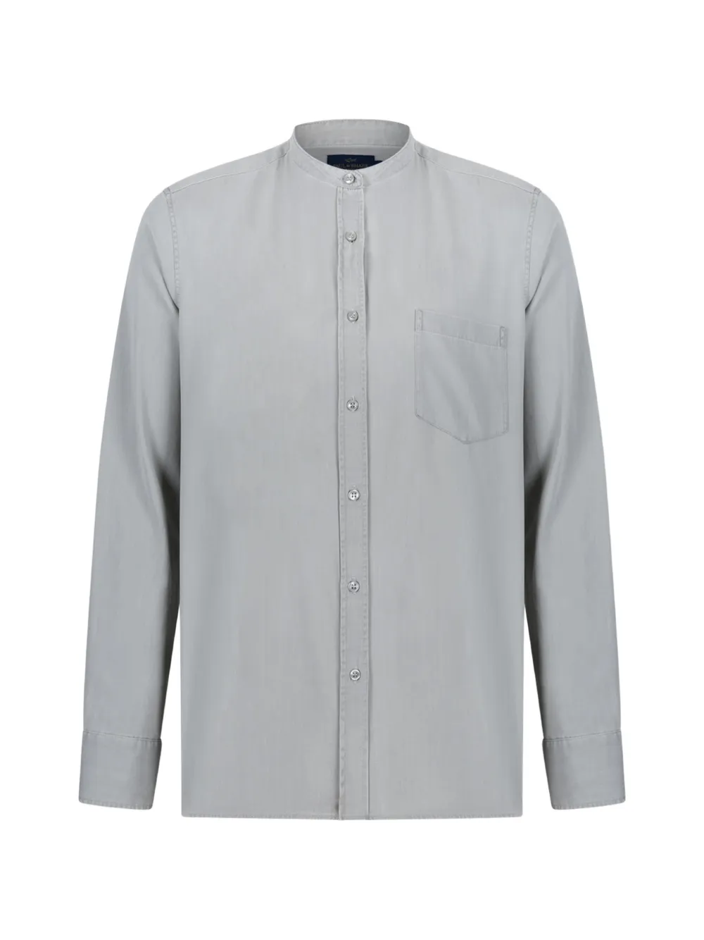 Paul & Shark mandarin-collar chest-pocket shirt - Grau