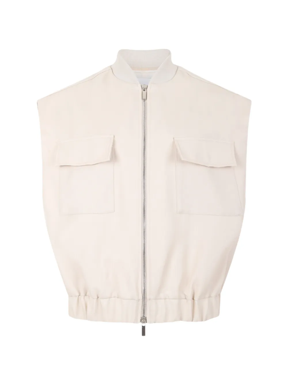 Nine In The Morning sleeveless zip-up jacket - Toni neutri