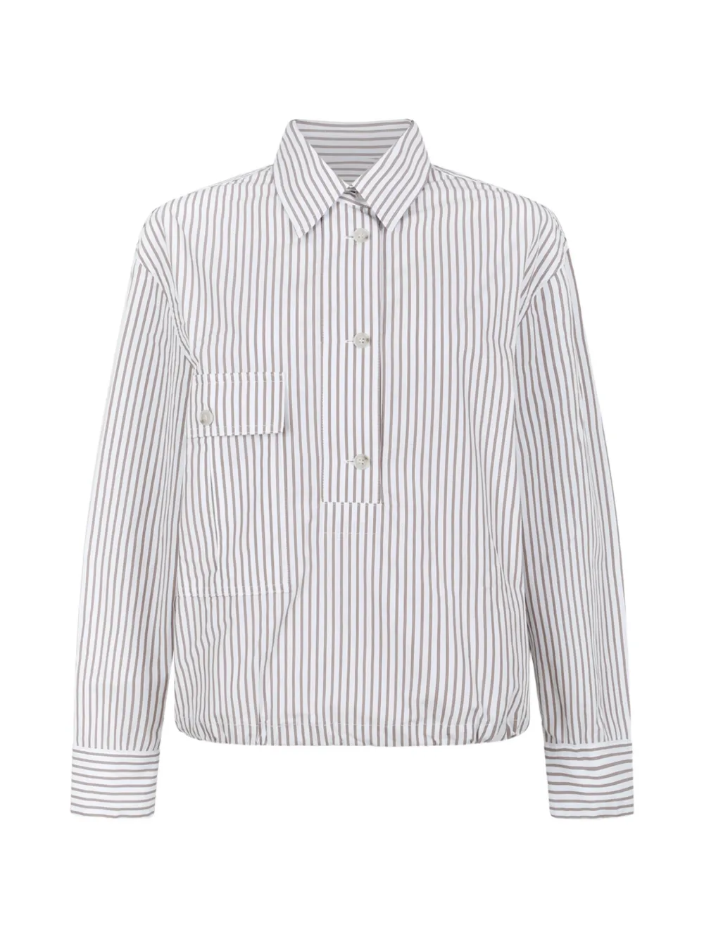 Nine In The Morning vertical-stripe chest-pocket shirt - Bianco