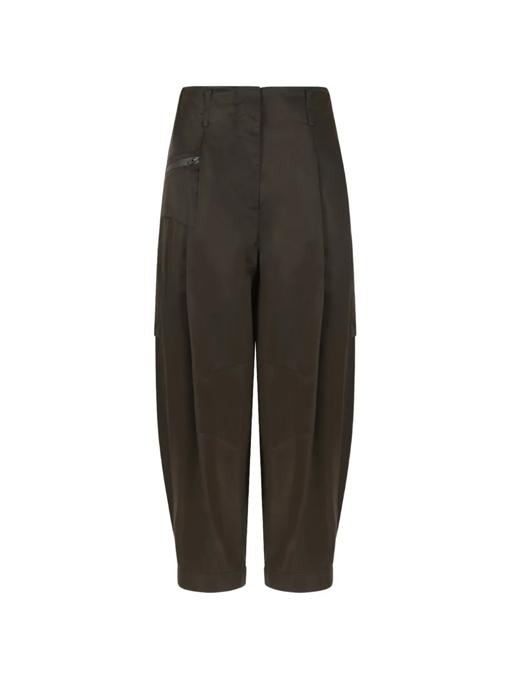 HUI MILANO pleated zip-detail cargo pants - Verde