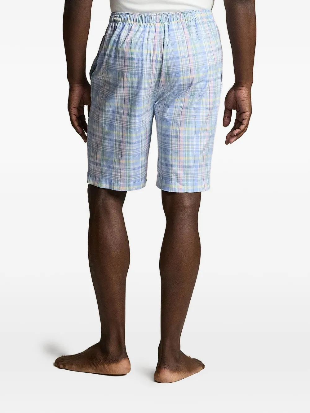 Polo Ralph Lauren Geruie pyjamashorts met trekkoordtaille Blauw