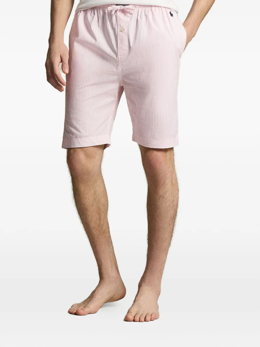 Polo Ralph Lauren striped drawstring-waist pajama shorts - Rosa