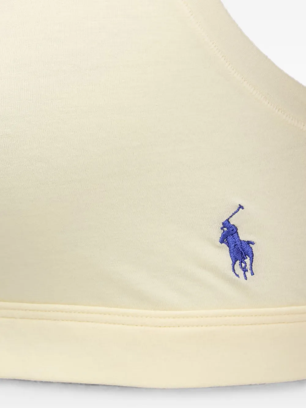 Polo Ralph Lauren Bh met geborduurd logo en diepe ronde hals Geel