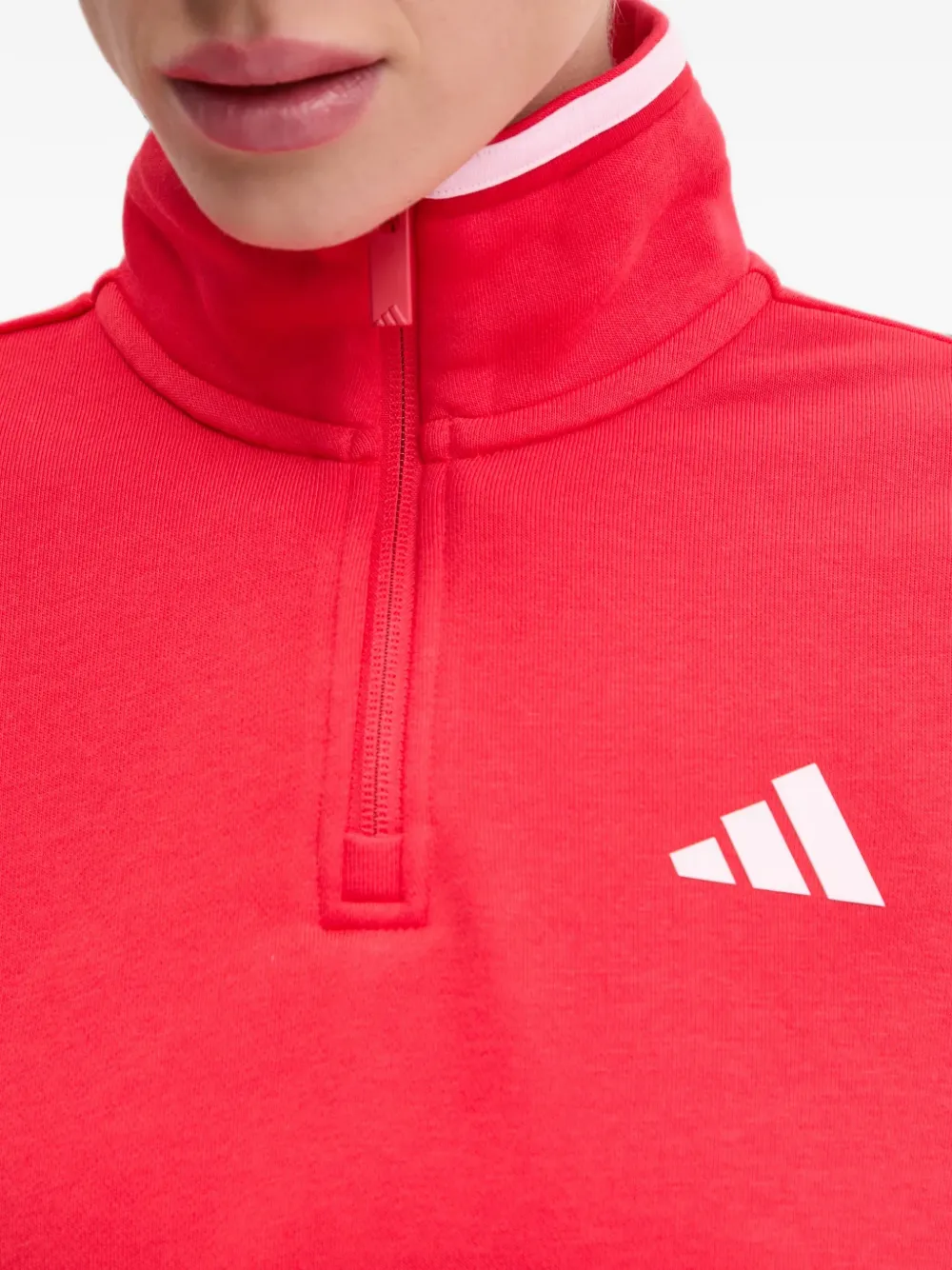 adidas logoprint trui met rits Rood