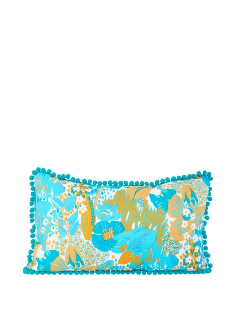 CAVALLI E NASTRI VINTAGE floral-print pom-pom cushion