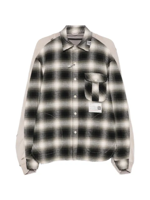 Maison MIHARA YASUHIRO check-pattern distressed-effect shirt