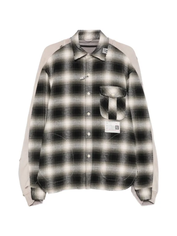 Maison MIHARA YASUHIRO チェック ダメージ シャツ | ニュートラル