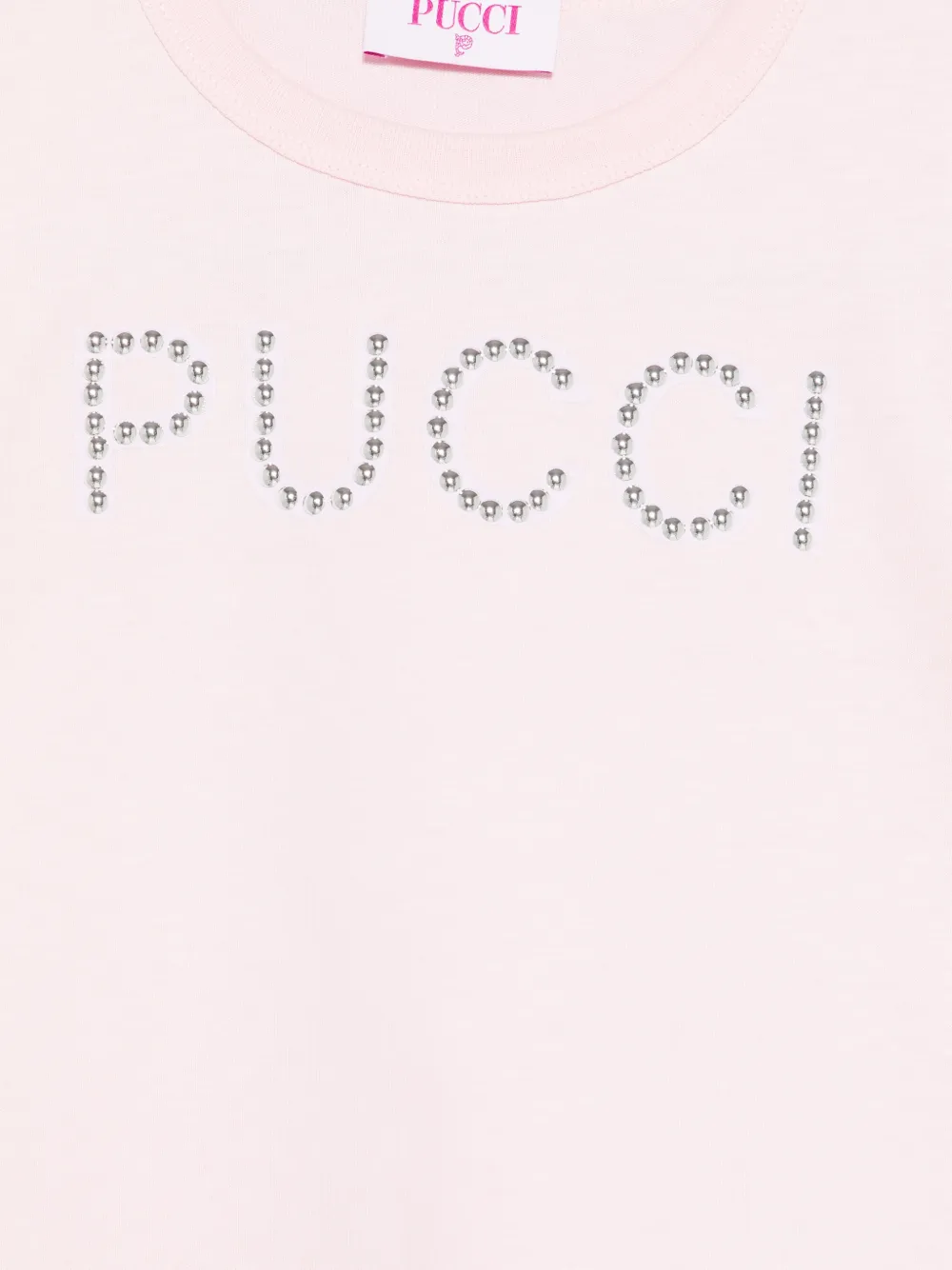 Pucci Junior Stud-embellished T-shirt In Pink