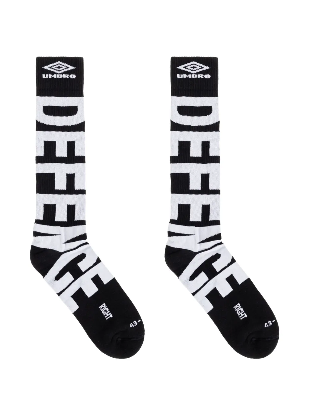 UMBRO logo-intarsia ribbed-trim socks - Schwarz