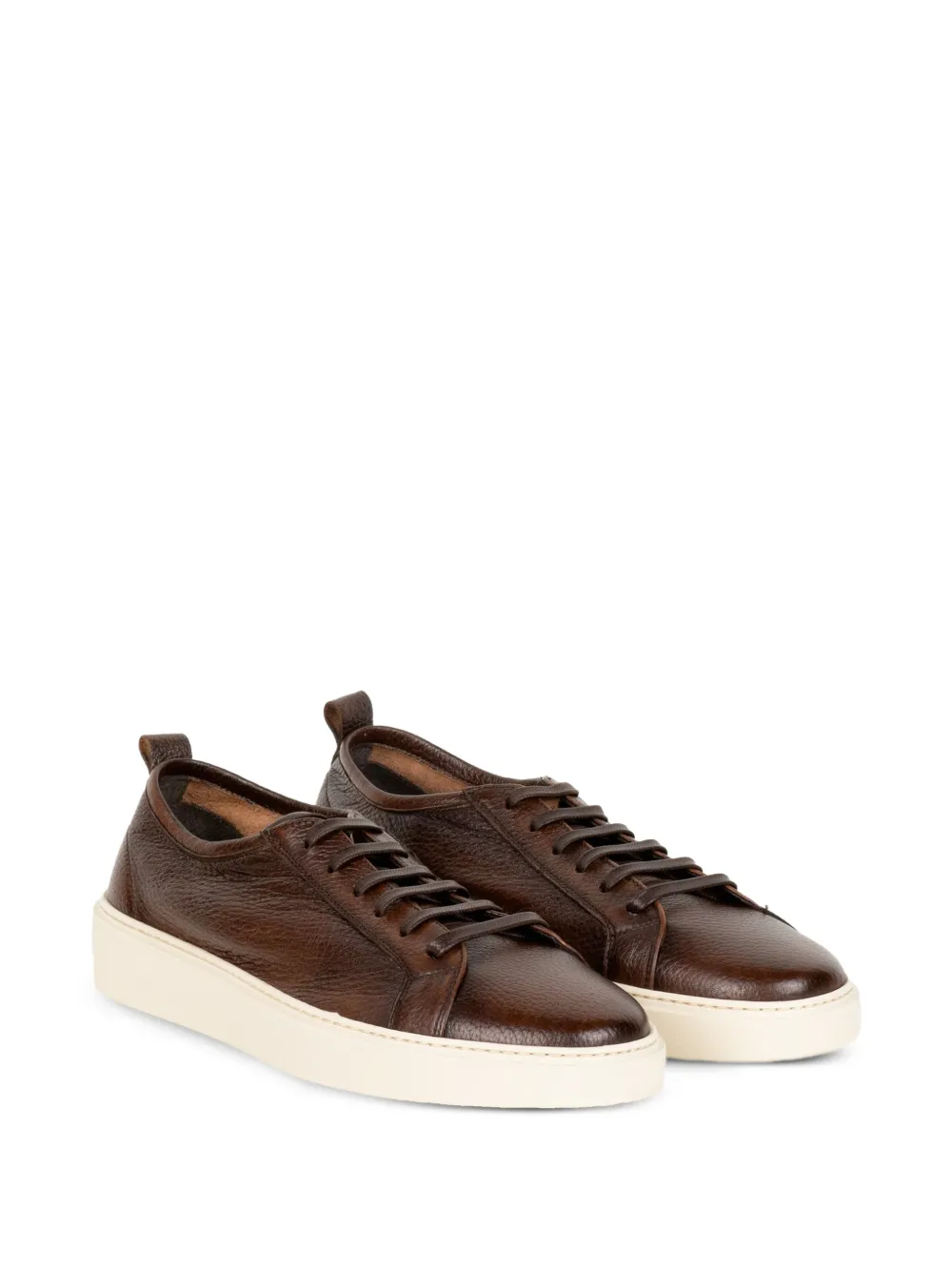 Neil Barrett grainy-leather sneakers Bruin