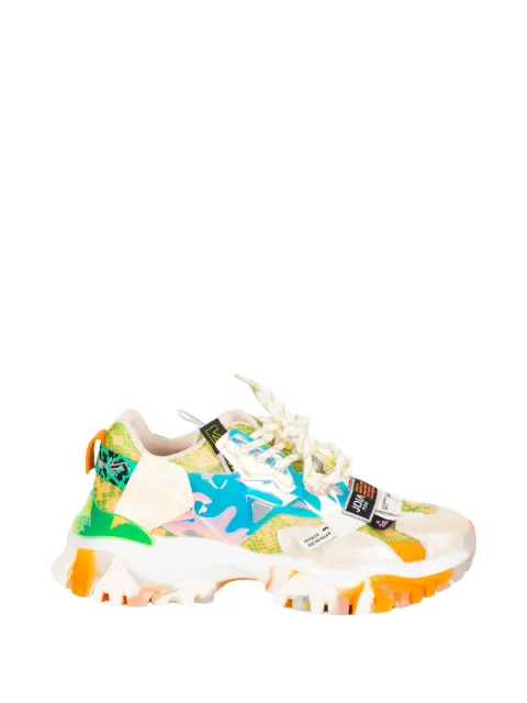 JOIA PARIS snakeskin-effect panelled sneakers