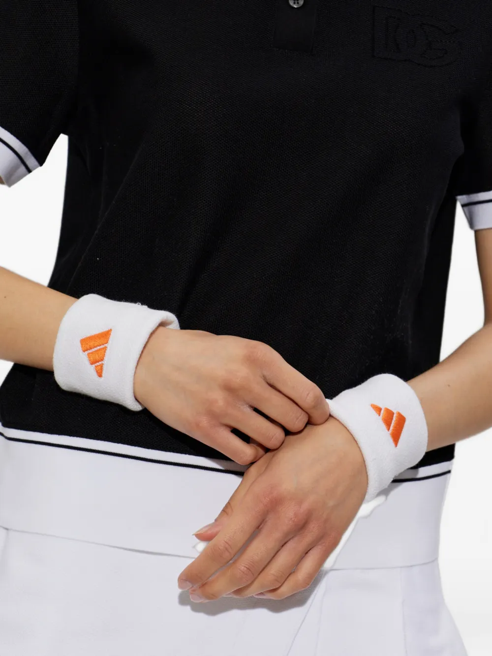 adidas Tennis polsbandjes met geborduurd logo Wit