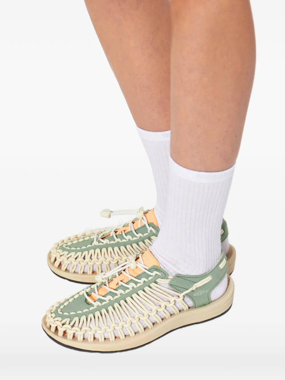 KEEN FOOTWEAR Uneek cord-detail flat sandals Wit