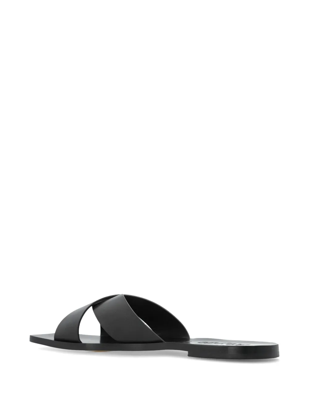 Aeyde Faye crossover-strap sandals Zwart