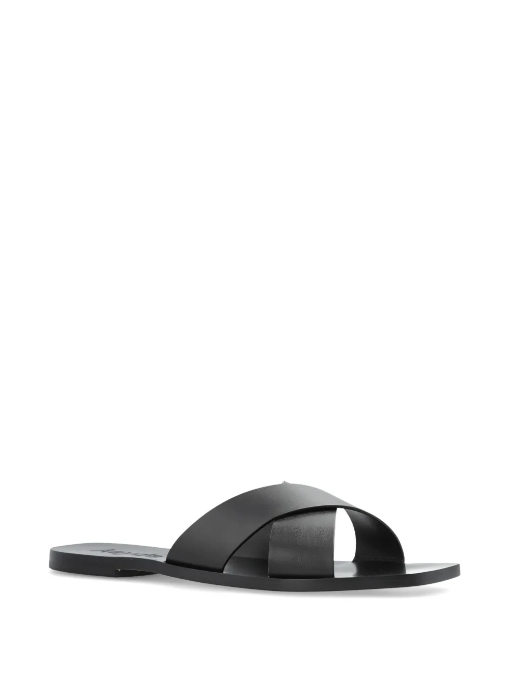 Aeyde Faye crossover-strap sandals Zwart
