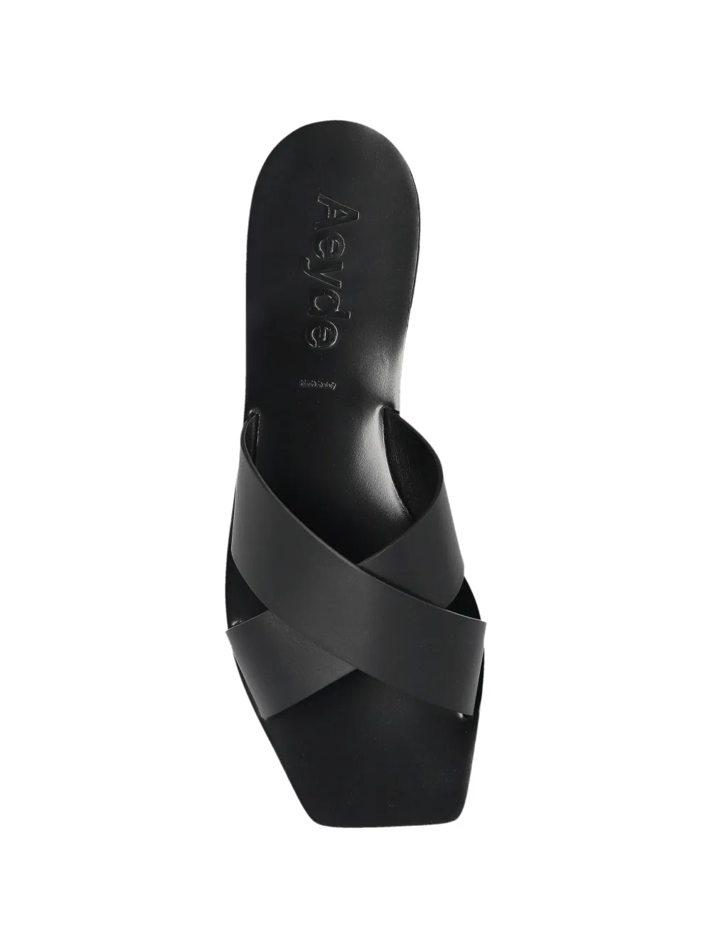 Aeyde Faye crossover-strap sandals Zwart