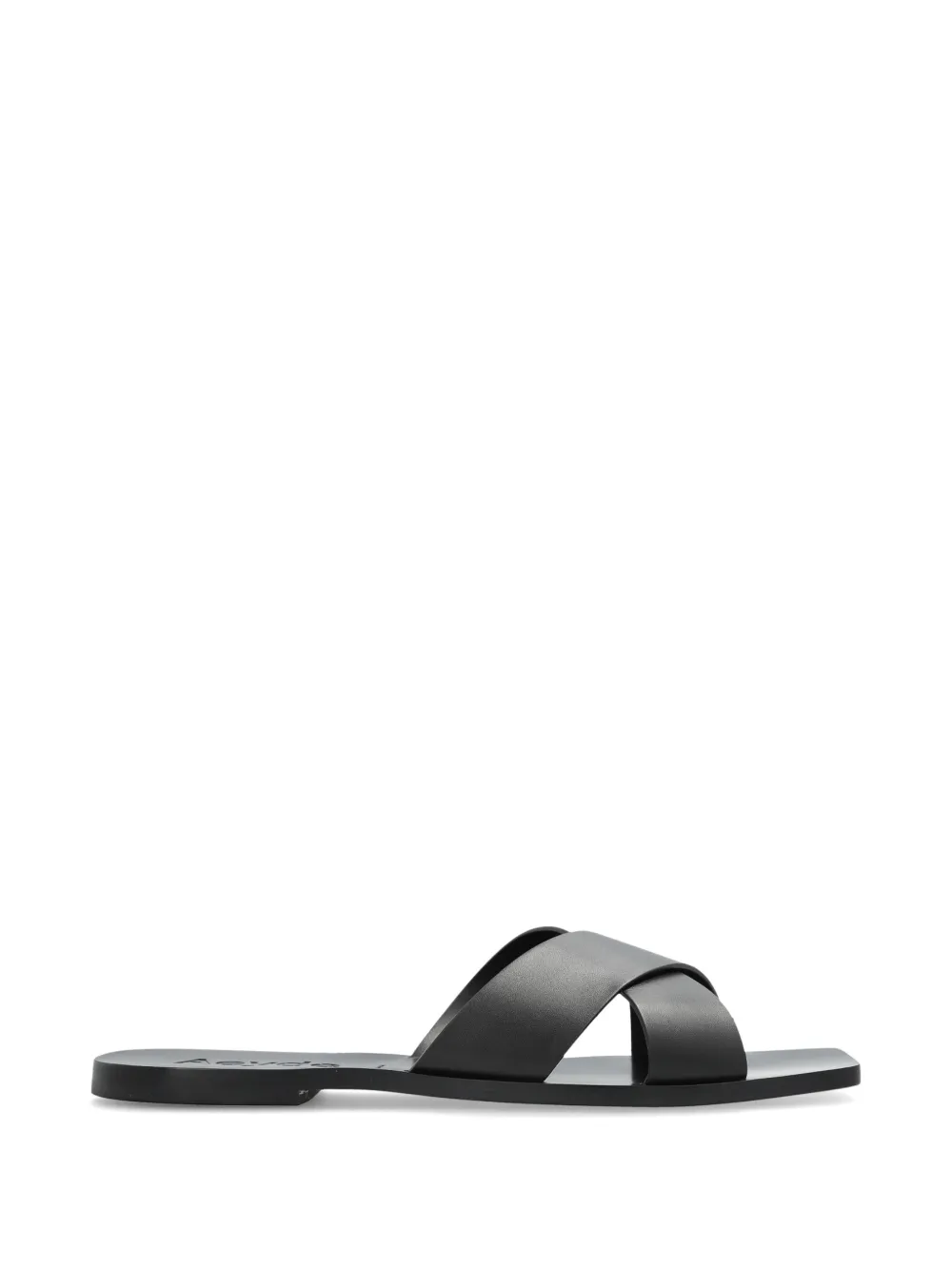 Aeyde Faye crossover-strap sandals Zwart