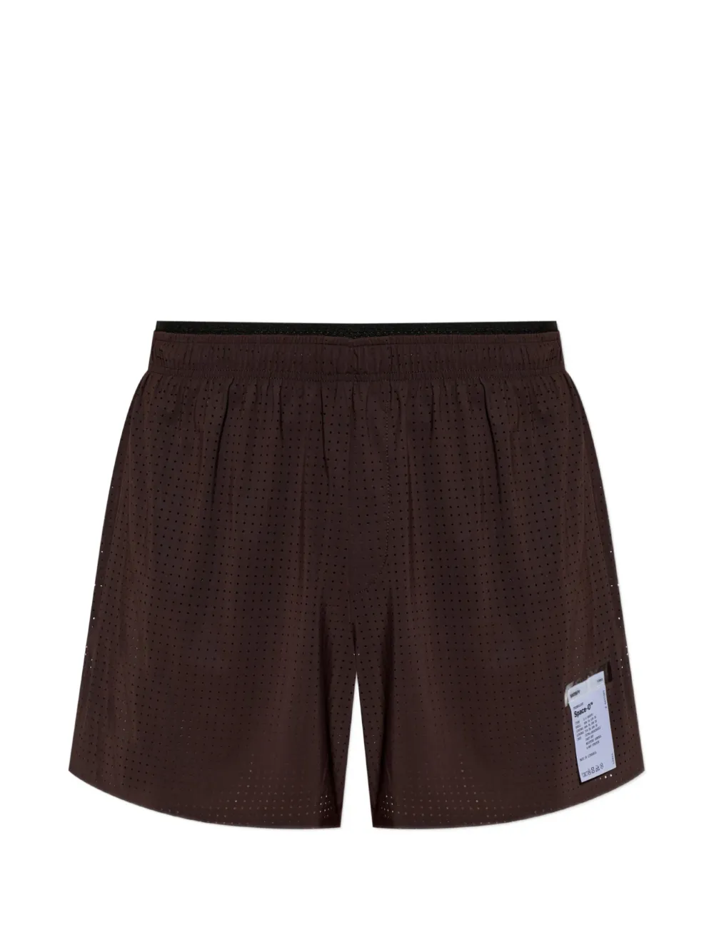 Satisfy Space-o Perforated Shorts In Brown