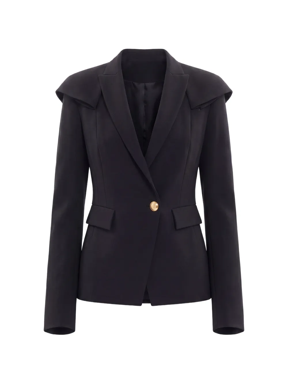 Saiid Kobeisy ruffled tailored blazer jacket - Nero