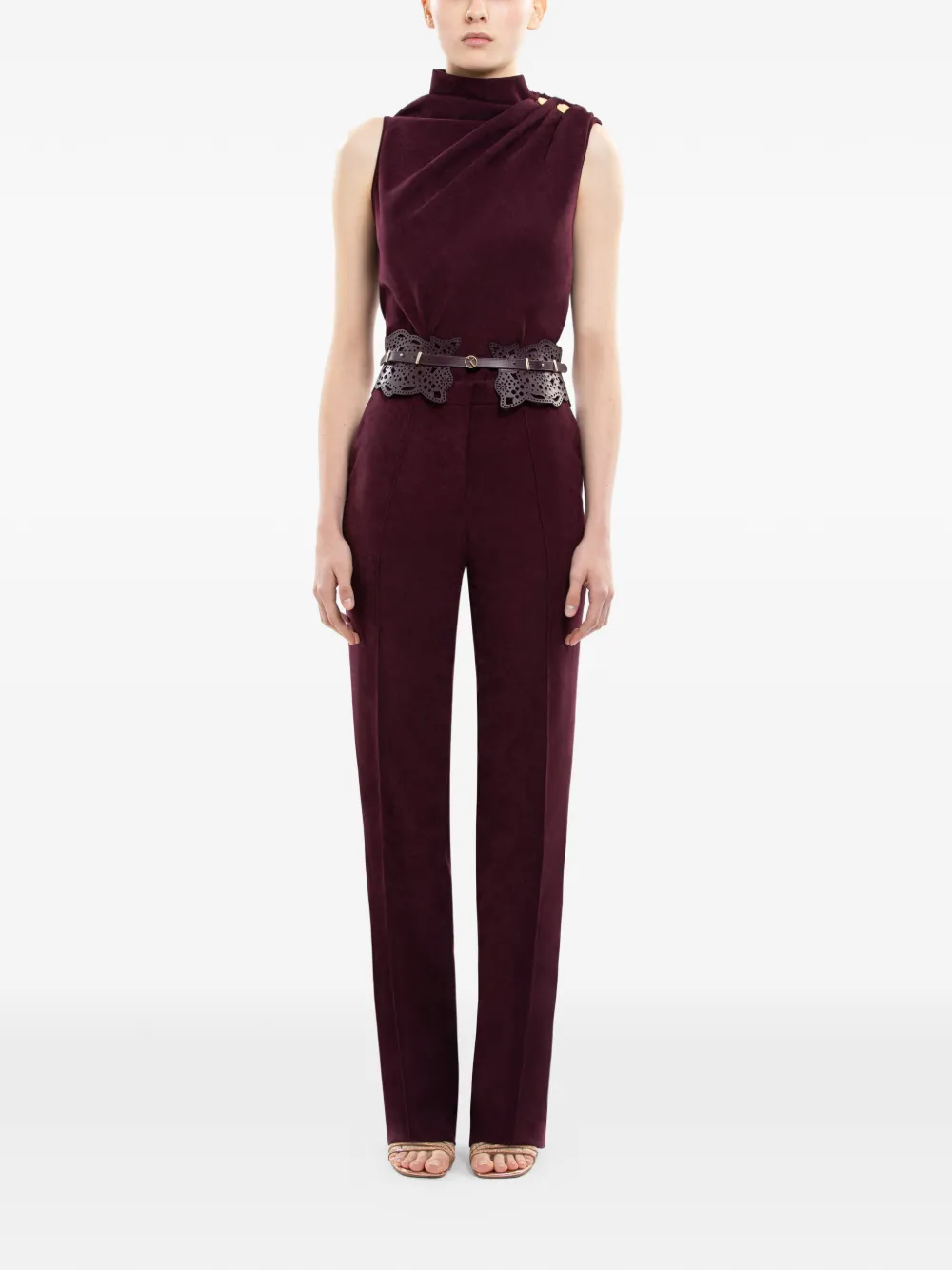 Saiid Kobeisy Straight broek Paars