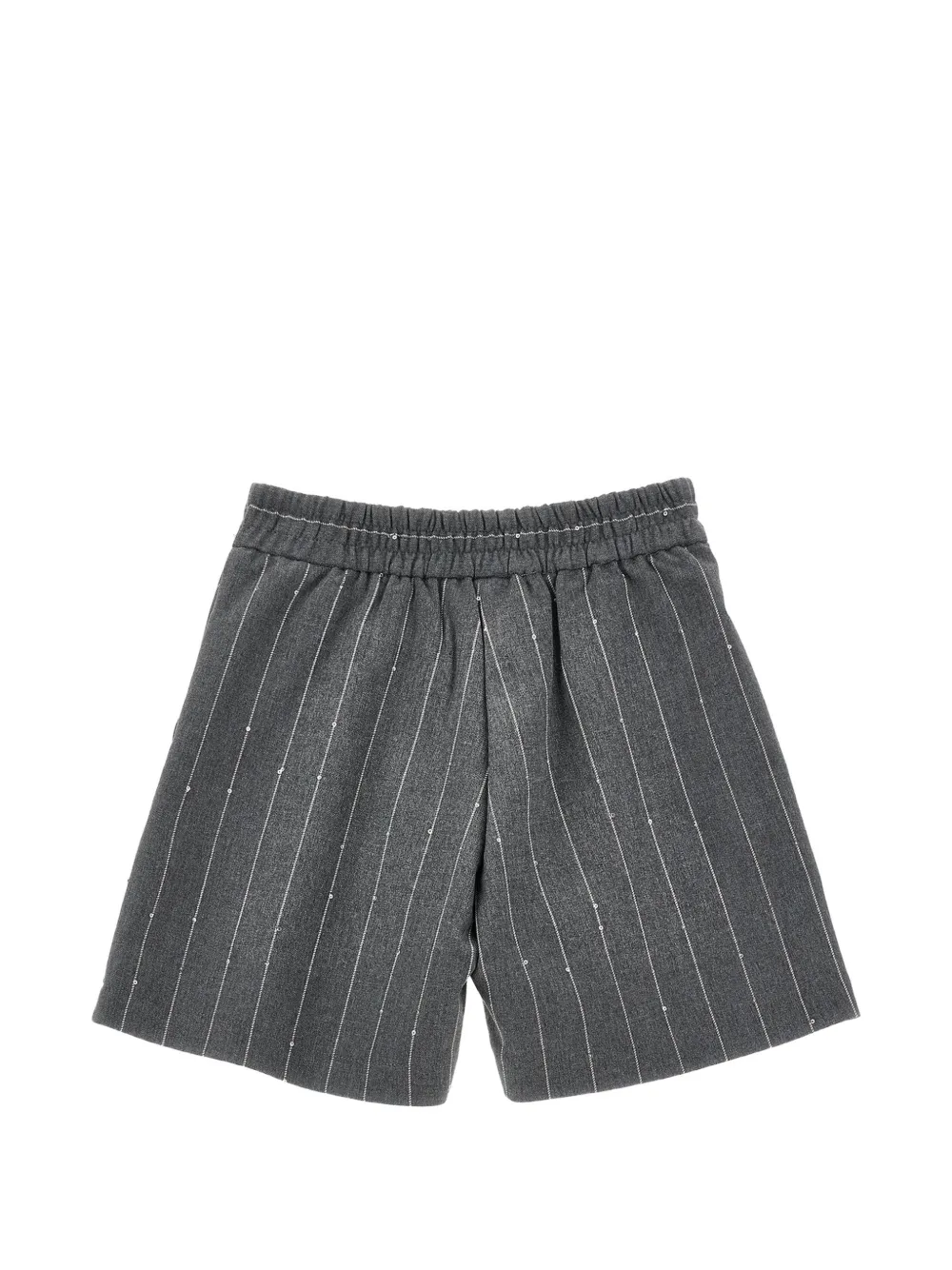 Monnalisa Shorts verfraaid met pailletten en krijtstreep Grijs