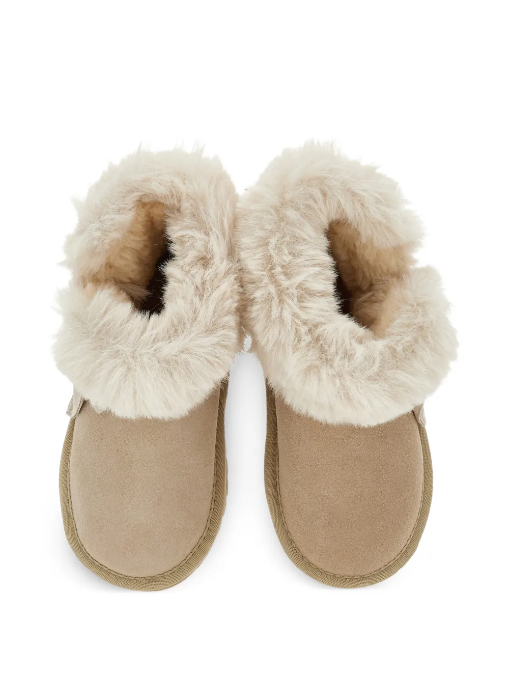 Monnalisa Laarzen met strikdetail van imitatiebont Beige