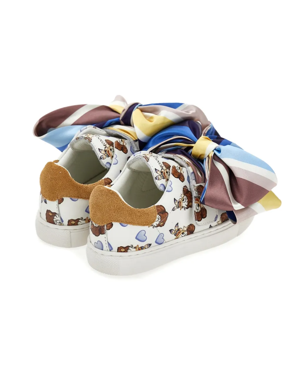 Monnalisa Sneakers met strikdetail en print Wit